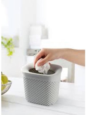 Özbience Şık Damla Desenli Çöp Kovası 2l, Modern Tasarım, Kullanışlı ve Dayanıklı