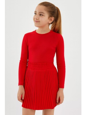 Ugly Duck 05-14 Yaş Arası Pileli Etek - Kırmızı