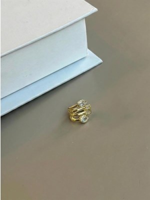 Mbb E-Ticaret Taşlı Kıkırdak Küpe - Altın