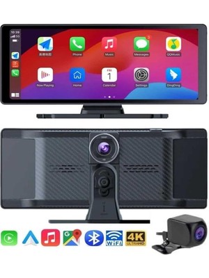 4K Ultra Araç Içi Ön ve Arka Kameralı Ekran Hd 2 Kameralı Torpido Üstü Araç Multimedya