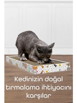Feyza Design Yumuşak ve Eğlenceli Kedi Tırmalama Kartonu Oyuncağı