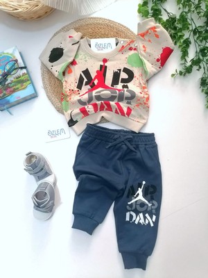 Genel Jordan Renkli Sweat 2'li Takım Renkli - 2-3 Yaş