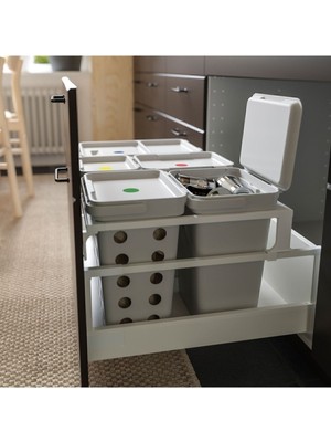 Özbience Pratik ve Şık Açık Gri Kutu, Düzen ve Saklama Çözümleri