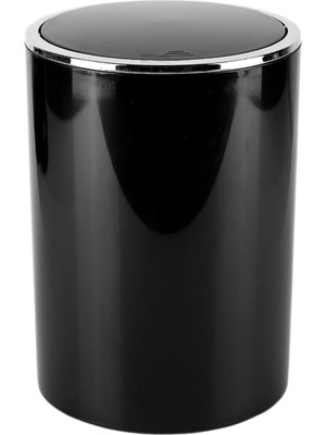 Özbience Pratik ve Şık 6 Lt Siyah Çöp Kovası, Banyo, Mutfak ve Ofis Için Ideal