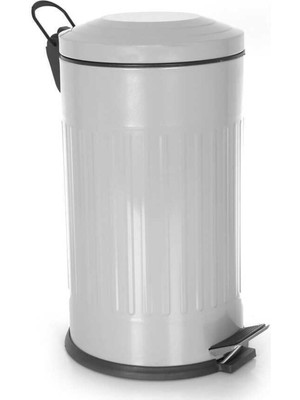 Özbience 16 Lt Gri Vintage Serisi Çok Amaçlı Çöp Kovası Kapaklı