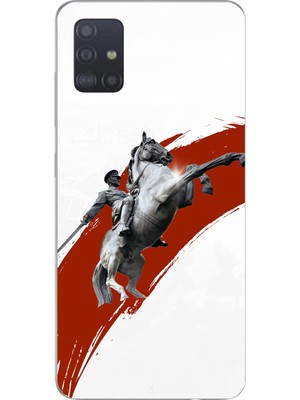 TechTree Samsung Galaxy A51 Uyumlu Şaha Kalkmış At Detaylı Atatürk  Baskılı Silikon Kılıf