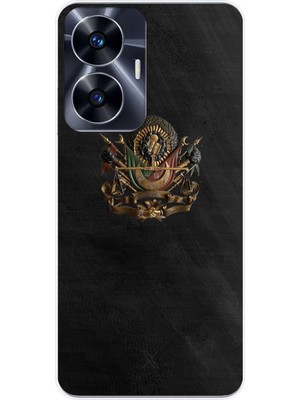 TechTree Realme C55 Uyumlu Osmanlı Tuğrası Detaylı Baskılı Silikon Kılıf