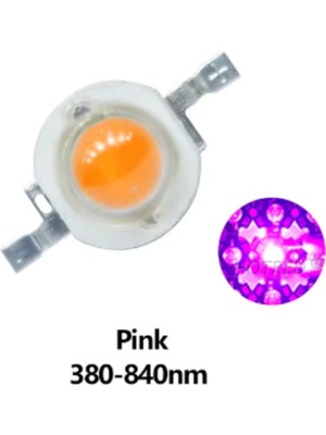 Powerr Led Aydınlatma 1 Watt 350MA Pembe Power LED Pcb 10 Adet