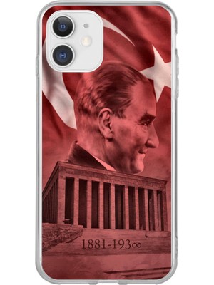TechTree iPhone 11 Uyumlu Atatürk Portresi ve Anıtkabir Baskılı Silikon Kılıf