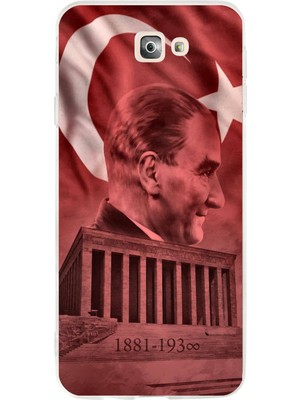 TechTree Samsung Galaxy J7 Prime Uyumlu Atatürk Portresi ve Anıtkabir Baskılı Silikon Kılıf