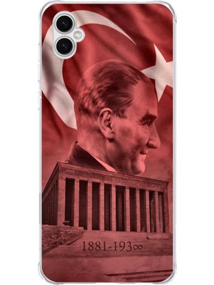TechTree Samsung Galaxy A04 Uyumlu Atatürk Portresi ve Anıtkabir Baskılı Silikon Kılıf