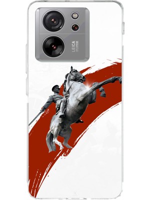 TechTree Xiaomi Mi 13T-13T Pro Uyumlu Şaha Kalkmış At Detaylı Atatürk  Baskılı Silikon Kılıf