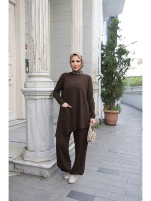 Nisum Moda Asimetrik Kesim Cepli Modal Takım