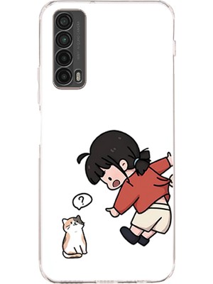 TechTree Huawei P Smart 2021 Uyumlu Zorla Çekiştirilen Sevgili - Çift Kombini Baskılı Silikon Kılıf