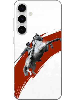 TechTree Samsung Galaxy S24 Fe Uyumlu Şaha Kalkmış At Detaylı Atatürk  Baskılı Silikon Kılıf