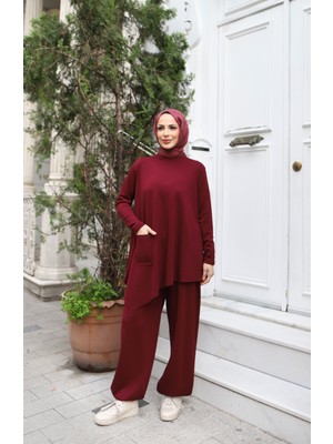 Nisum Moda Asimetrik Kesim Cepli Modal Takım