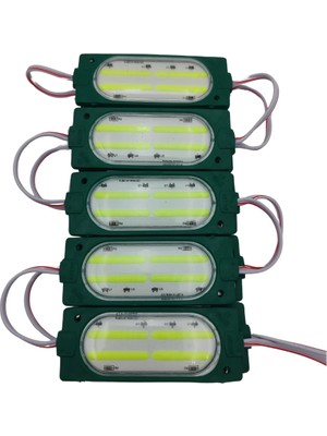 Powerr Led Aydınlatma 12 Volt Cob Ledli Animasyonlu Yeşil Çakar Modül 5 Adet