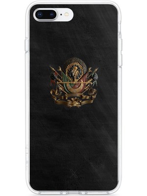 TechTree iPhone 7 Plus-8 Plus Uyumlu Osmanlı Tuğrası Detaylı Baskılı Silikon Kılıf
