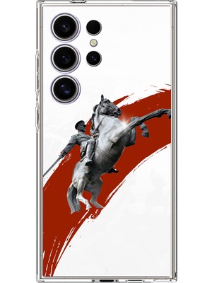 TechTree Samsung Galaxy S24 Ultra Uyumlu Şaha Kalkmış At Detaylı Atatürk  Baskılı Silikon Kılıf