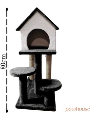 Feyza Design Konforlu ve Şık Iki Katlı Kedi Evi, Rahat Yaşam Alanı