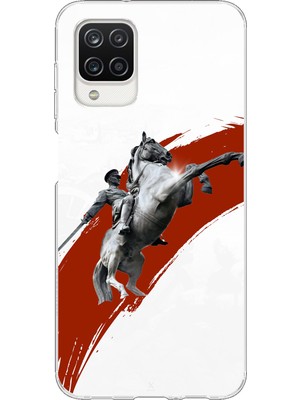 TechTree Samsung Galaxy A12-M12 Uyumlu Şaha Kalkmış At Detaylı Atatürk  Baskılı Silikon Kılıf