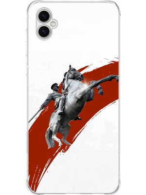 TechTree Samsung Galaxy A04 Uyumlu Şaha Kalkmış At Detaylı Atatürk  Baskılı Silikon Kılıf