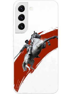 TechTree Samsung Galaxy S22 Uyumlu Şaha Kalkmış At Detaylı Atatürk  Baskılı Silikon Kılıf