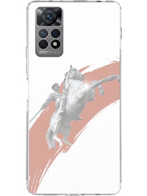 TechTree Redmi Note 11 Pro 4g Uyumlu Şaha Kalkmış At Detaylı Atatürk  Baskılı Silikon Kılıf