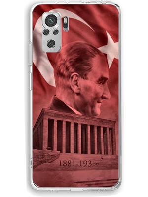 TechTree Redmi Note 10 / 10S Uyumlu Atatürk Portresi ve Anıtkabir Baskılı Silikon Kılıf