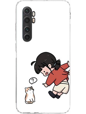 TechTree Mi Note 10 Lite Uyumlu Zorla Çekiştirilen Sevgili - Çift Kombini Baskılı Silikon Kılıf