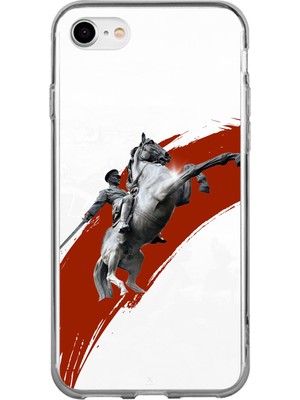 TechTree iPhone 7-8-Se 2020 Uyumlu Şaha Kalkmış At Detaylı Atatürk  Baskılı Silikon Kılıf