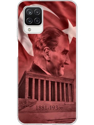 TechTree Samsung Galaxy A12-M12 Uyumlu Atatürk Portresi ve Anıtkabir Baskılı Silikon Kılıf