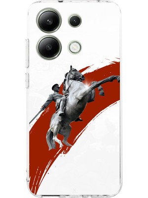 TechTree Redmi Note 13 4g Uyumlu Şaha Kalkmış At Detaylı Atatürk  Baskılı Silikon Kılıf