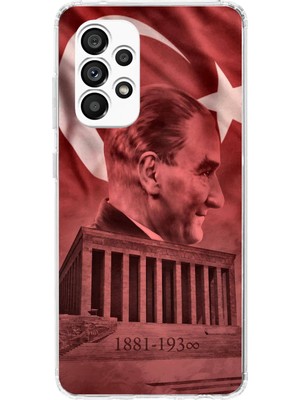 TechTree Samsung Galaxy A23 Uyumlu Atatürk Portresi ve Anıtkabir Baskılı Silikon Kılıf