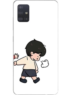 TechTree Samsung Galaxy A51 Uyumlu Zorla Götürülen Sevgili - Çift Kombini Baskılı Silikon Kılıf