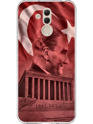 TechTree Huawei Mate 20 Lite Uyumlu Atatürk Portresi ve Anıtkabir Baskılı Silikon Kılıf