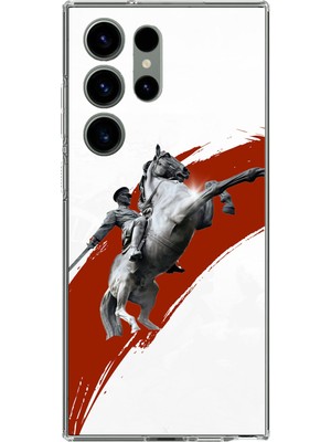 TechTree Samsung Galaxy S23 Ultra Uyumlu Şaha Kalkmış At Detaylı Atatürk  Baskılı Silikon Kılıf