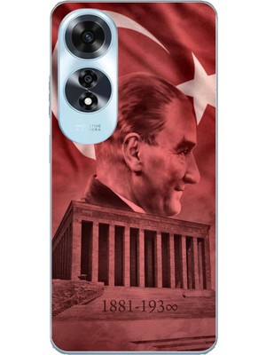 TechTree Oppo A60 Uyumlu Atatürk Portresi ve Anıtkabir Baskılı Silikon Kılıf