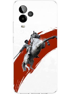 TechTree General Mobile Gm 24 Pro Uyumlu Şaha Kalkmış At Detaylı Atatürk  Baskılı Silikon Kılıf