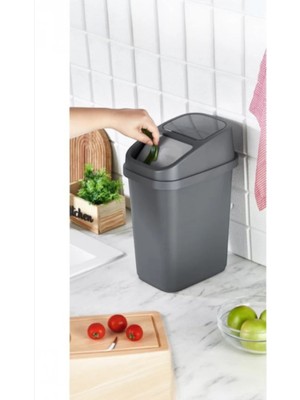 Özbience Pratik ve Şık 5l Kapaklı Plastik Çöp Kovası