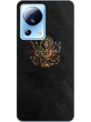 TechTree Xiaomi Mi 13 Lite Uyumlu Osmanlı Tuğrası Detaylı Baskılı Silikon Kılıf