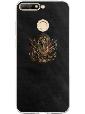 TechTree Huawei Y6 2018 - Honor 7A Uyumlu Osmanlı Tuğrası Detaylı Baskılı Silikon Kılıf