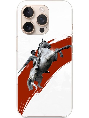 TechTree iPhone 16 Pro Max Uyumlu Şaha Kalkmış At Detaylı Atatürk  Baskılı Silikon Kılıf