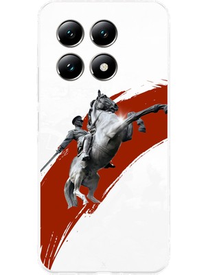 TechTree Xiaomi Mi 14T Pro Uyumlu Şaha Kalkmış At Detaylı Atatürk  Baskılı Silikon Kılıf