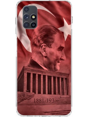 TechTree Samsung Galaxy M51 Uyumlu Atatürk Portresi ve Anıtkabir Baskılı Silikon Kılıf