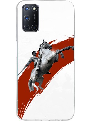 TechTree Oppo A52-A72-92 Uyumlu Şaha Kalkmış At Detaylı Atatürk  Baskılı Silikon Kılıf
