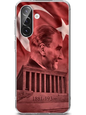 TechTree Samsung Galaxy A56 Uyumlu Atatürk Portresi ve Anıtkabir Baskılı Silikon Kılıf