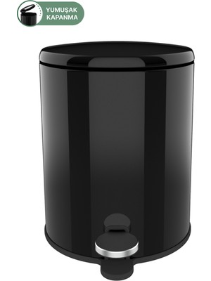 Özbience Şık Siyah Çöpelik, 6 Litre, Çok Amaçlı ve Dayanıklı Tasarım