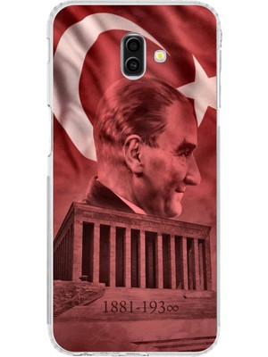 TechTree Samsung Galaxy J6 Plus Uyumlu Atatürk Portresi ve Anıtkabir Baskılı Silikon Kılıf