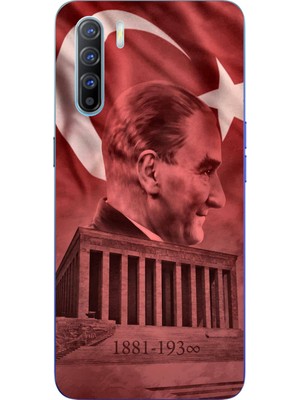 TechTree Oppo Reno 3-A91 Uyumlu Atatürk Portresi ve Anıtkabir Baskılı Silikon Kılıf